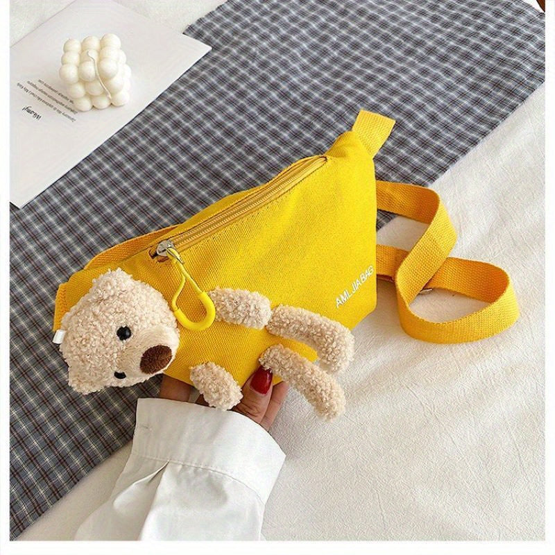 Cartoon Bear Small Crossbody Bag for Girls