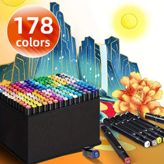 Colours Dual Tip Markers with Portable Storage Bag