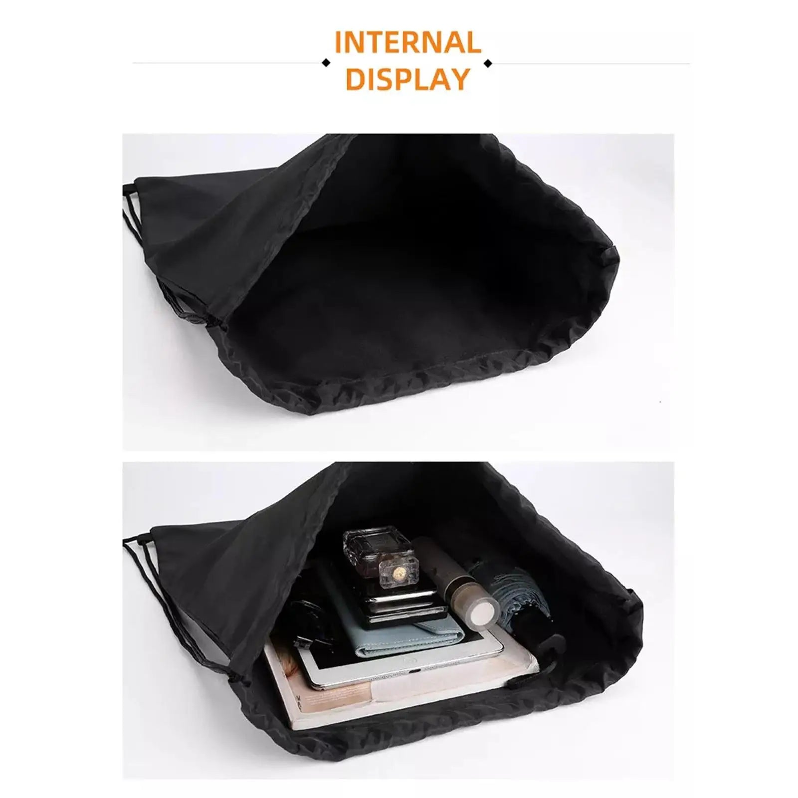34X42cm Double Shoulder Drawstring Storage Bag for Travel Beach School Holidays