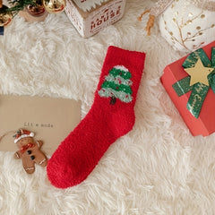 7 Pairs Christmas Print Mid Tube Socks Women's Stockings