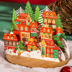 Christmas 3D Decoration Greeting Card Bronzing Laser Craft Card