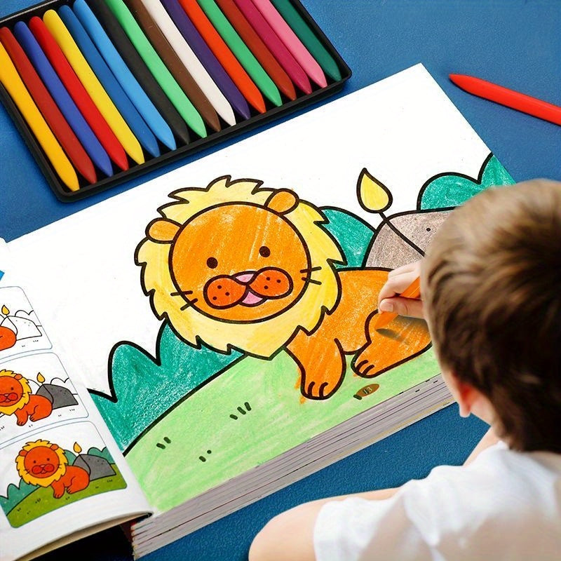 Animal Pattern Coloring Book with 52 Pages - Educational Drawing Supplies