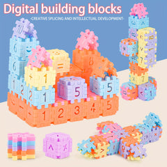 Kids Building Blocks Educational Splicing Toy Numbers Squares