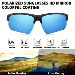 Men's Outdoor Polarized Sunglasses with Interchangeable Lenses