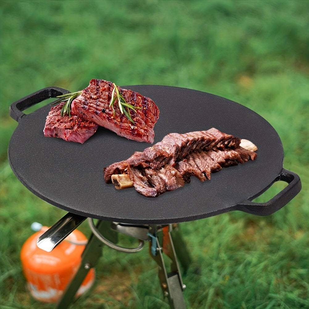 Cast Iron BBQ Grill Plate for Outdoor Camping