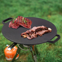 Cast Iron BBQ Grill Plate for Outdoor Camping
