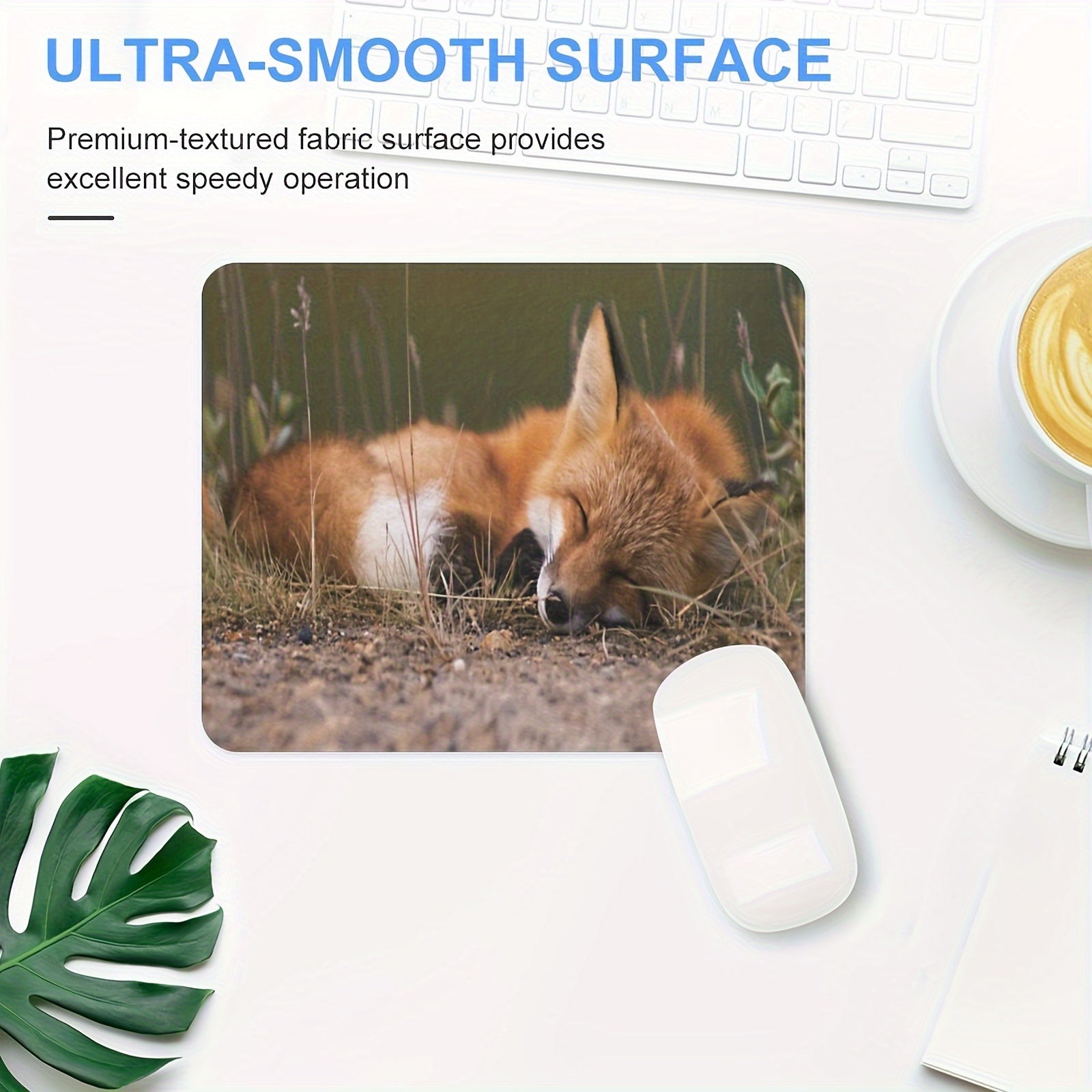 Gaming Mouse Pad Non slip Rubber Mat for Computers Laptops Office - Sleeping Fox