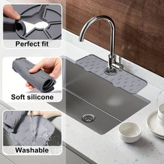 Silicone Sink Splash Guard Faucet Mat - Kitchen and Bathroom