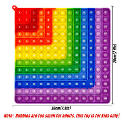 Legendstar Multiplication and Addition Math Board Game 12x12 Silicone Fidget Toy