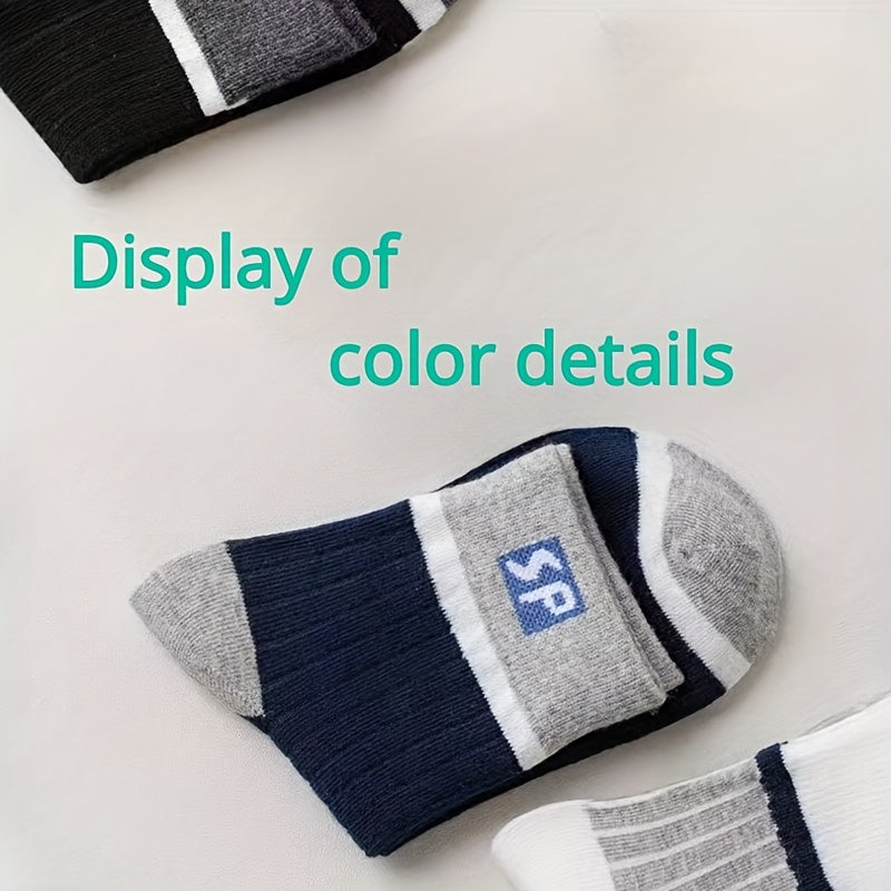 5pcs Men's Casual Sports Socks Anti-odor Absorbent