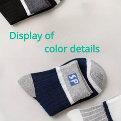 5pcs Men's Casual Sports Socks Anti-odor Absorbent