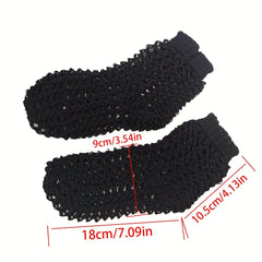 Solid Fishnet Socks Hollow Out Crew Stockings