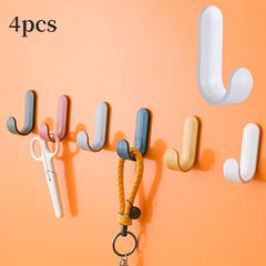 4pcs Plastic Over The Door Hanging Toiletry Storage Hooks