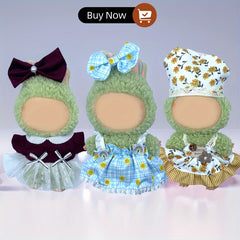 Doll Dress Up Set Skirts & Headwear Combo for 6-9 inch Dolls