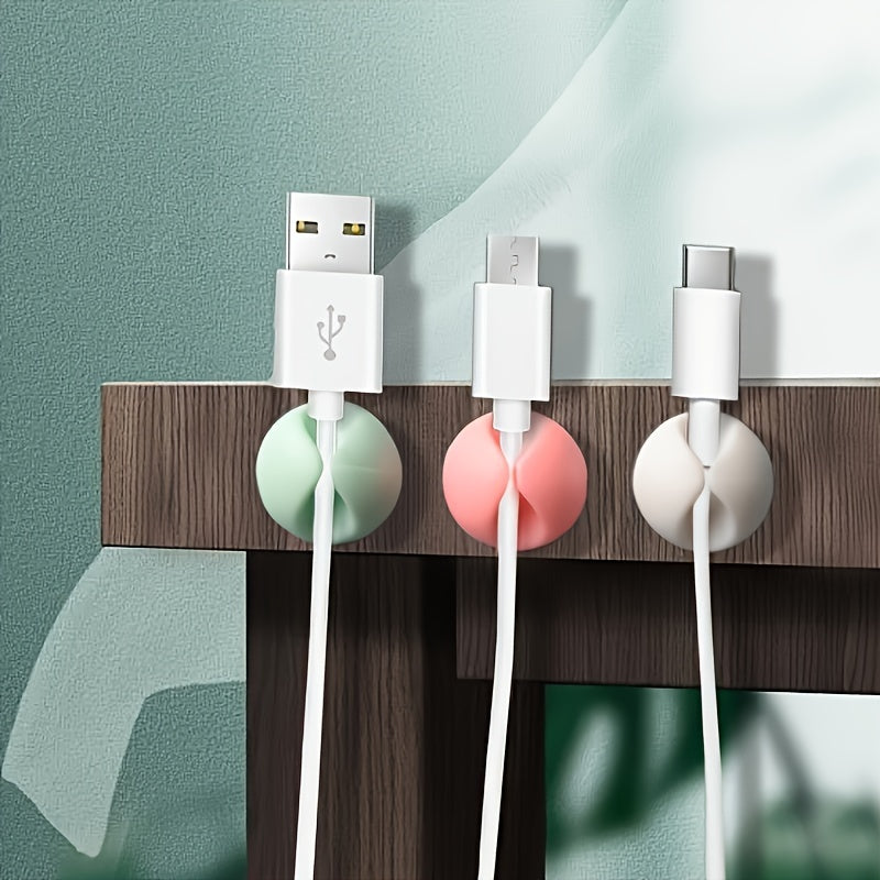 3pcs Desktop Cable Organizer for Mobile Phone Data Cable