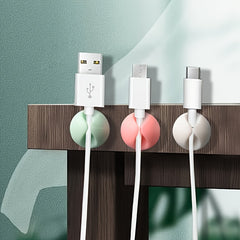 3pcs Desktop Cable Organizer for Mobile Phone Data Cable