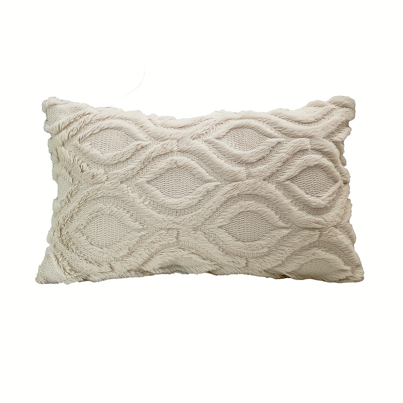 Plush Quilted Gourd Cushion Cover Zipper Print Pillowcase