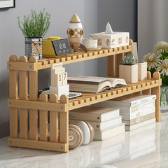Bamboo Movable Kitchen Shelf Storage Rack Countertop Organizer Apricot