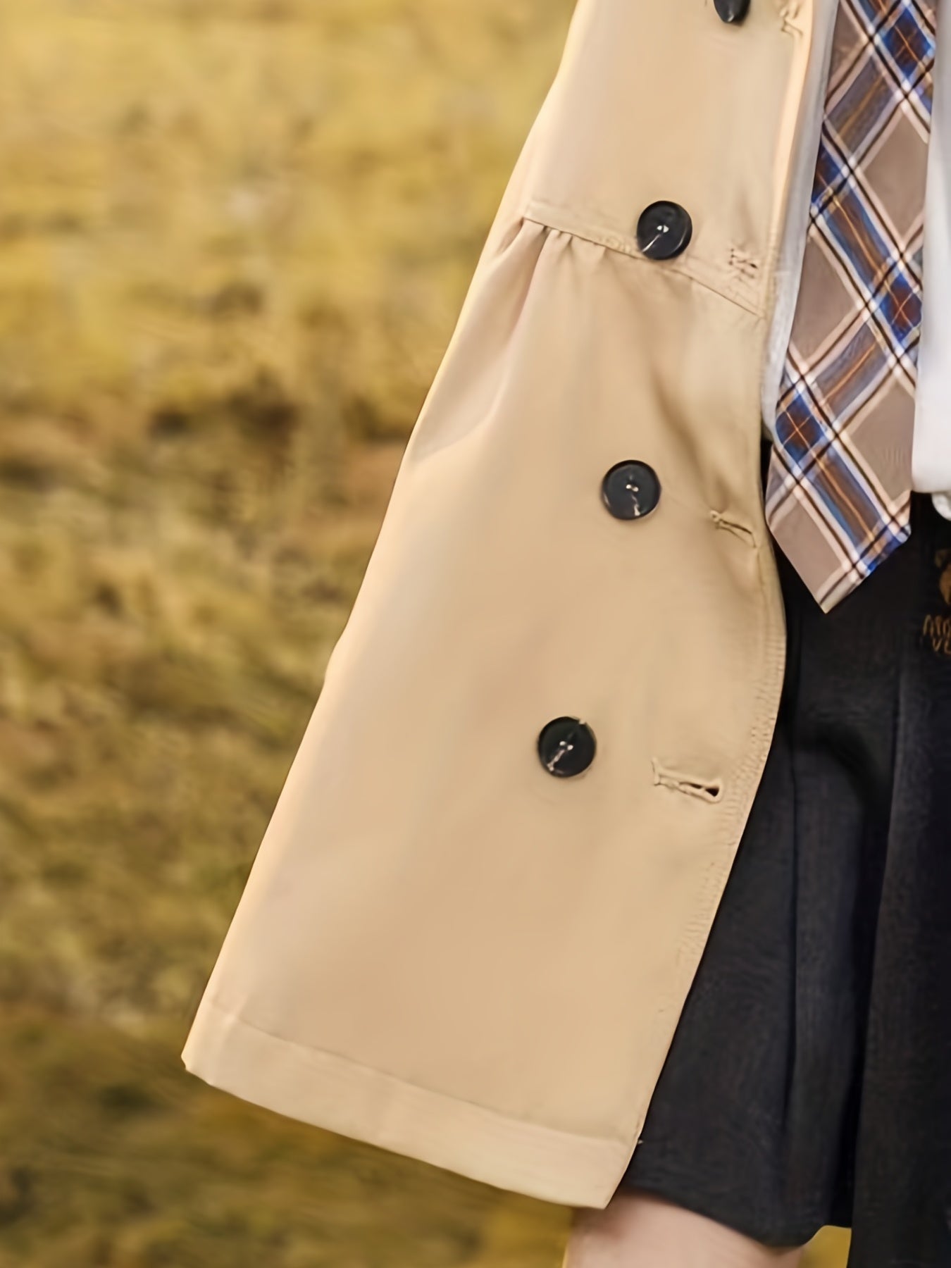 Casual Girls' Trench Jacket for Spring & Autumn