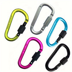 5pc High Thickened Carabiners With D Shaped Hook