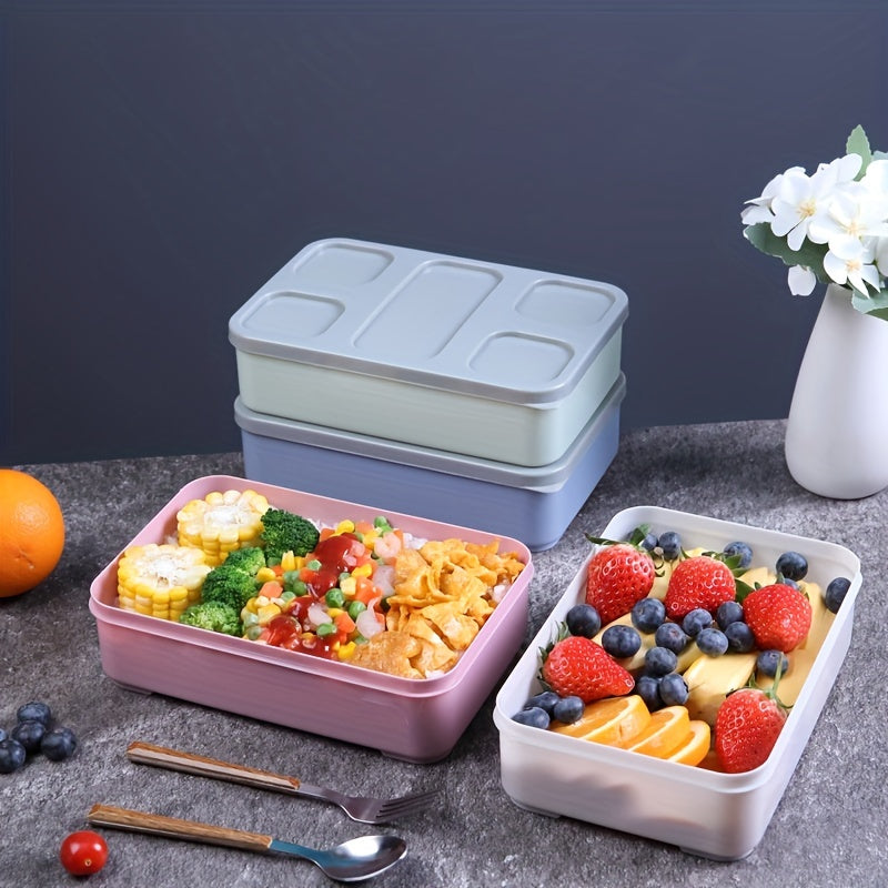 Bento Lunch Box 1-6 Compartment Meal Prep Container Stackable Durable Reusable