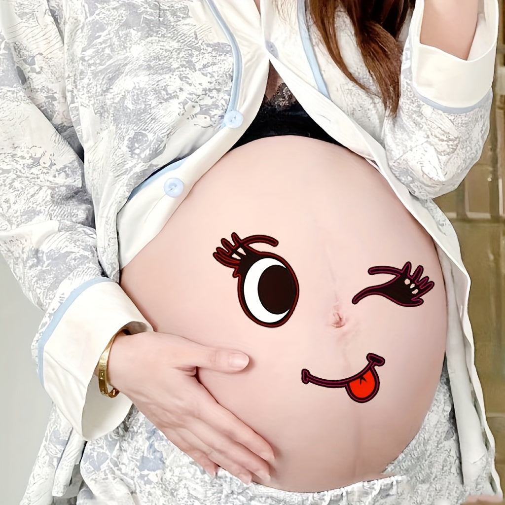 9pcs Pregnancy Belly Stickers w/ Fun Expressions, Gift for Expecting Moms