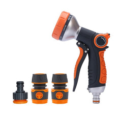 Adjustable 8-Pattern Garden Hose Nozzle with Water Volume Control Valve