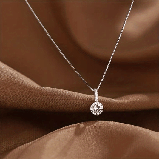 Zircon Water Drop Pendant Clavicle Chain Necklace for Women