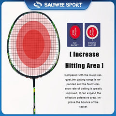 2pcs Carbon Fiber Badminton Rackets - Ultralight for Training