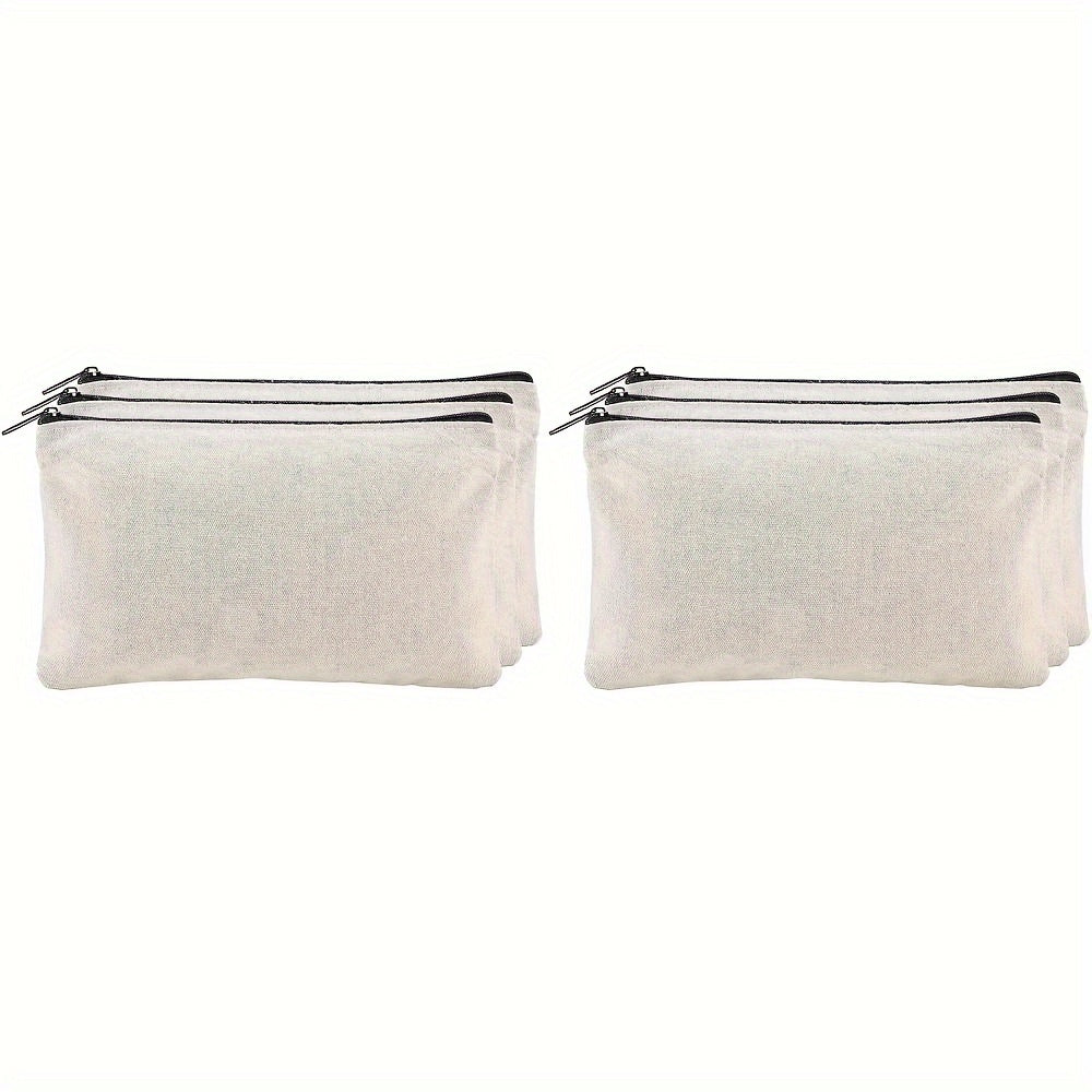 6pcs DIY Blank Canvas Pencil Case for Children