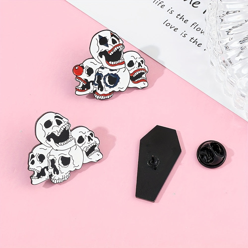 Y2K Skull Enamel Pin for Boys