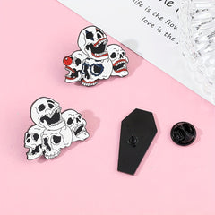 Y2K Skull Enamel Pin for Boys