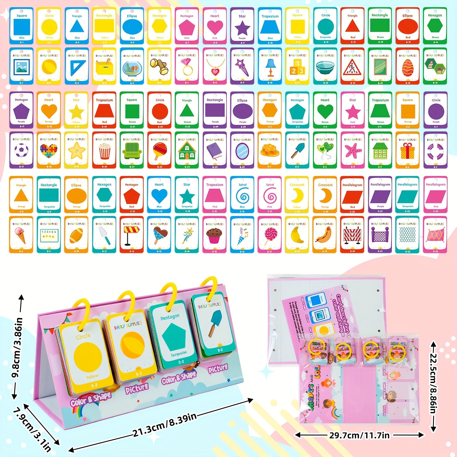 NeslGenc Learning Flashcards Set for 3-6 Year Olds