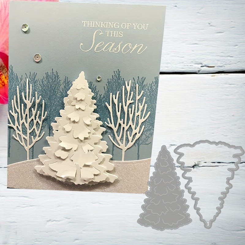 1pc DIY Christmas Tree Metal Cutting Dies Stencils Scrapbook Embossing