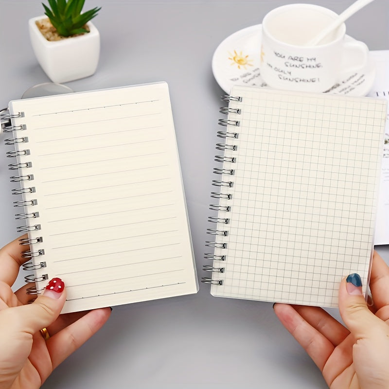 80sheets A6 Creative Coil Notebook Horizontal Line Grid Lattice Blank