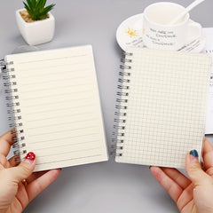 80sheets A6 Creative Coil Notebook Horizontal Line Grid Lattice Blank