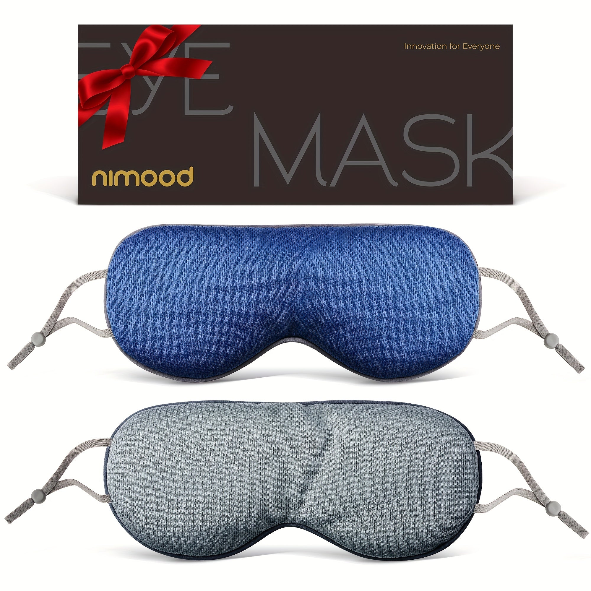 2pcs Silk Sleep Eye Mask for Nap Sleep, Portable Eyeshade