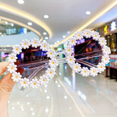 Girls Daisy Flower Frame Sunglasses Sun Protection Holiday Gift