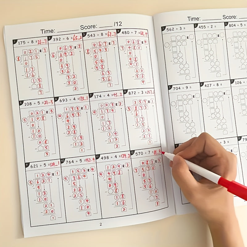YUYNLEP Youngsters' Division Practice Workbook - 12 Daily Timed Math Tests