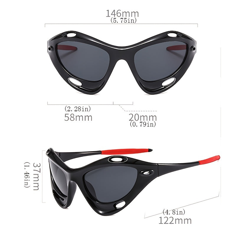 Men's Cat Eye Hollow Riding Goggles Street Photography Sunglasses