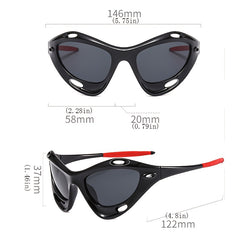 Men's Cat Eye Hollow Riding Goggles Street Photography Sunglasses