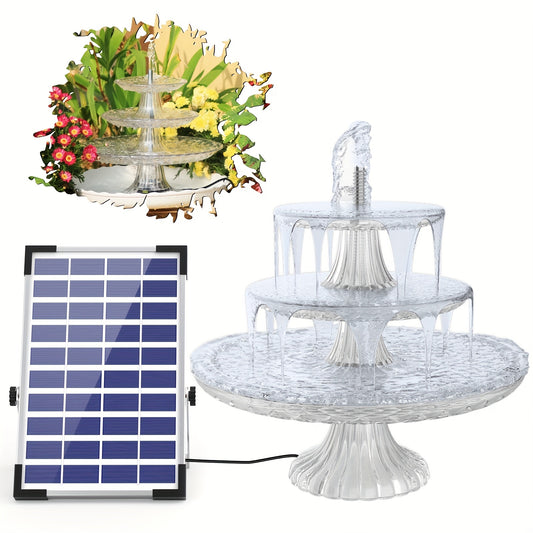 Solar Pump DIY Fountain Bird Bath Hummingbird Garden Decor