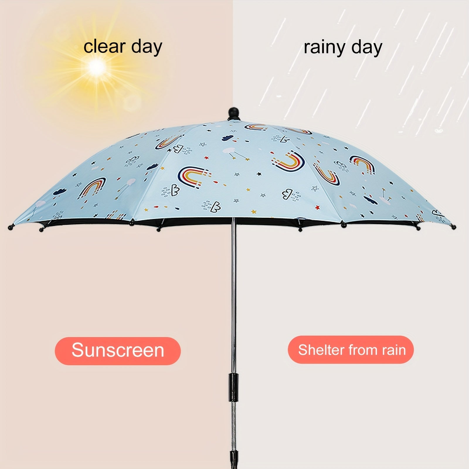 Adjustable Baby Stroller Sunshade for Safety & Comfort