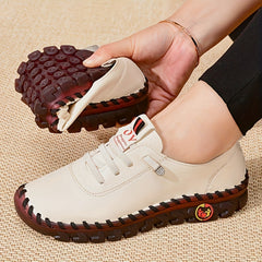 Women's Lace Up Slip On Flat Loafers Lightweight Non Slip Shoes