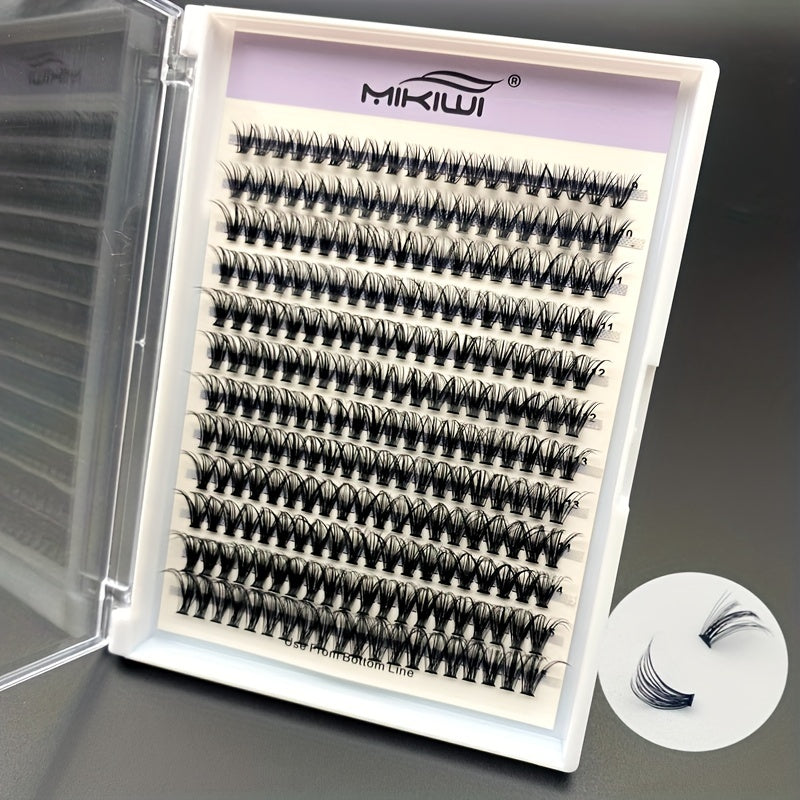 240pcs 40D Cluster Lashes DIY Eyelash Extension D Curling Long Individual Lashes