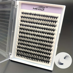 240pcs 40D Cluster Lashes DIY Eyelash Extension D Curling Long Individual Lashes