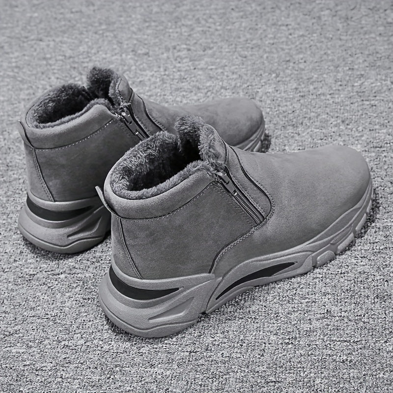 Men's Zipper Boots with Fleece Lining