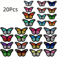Butterfly Iron On Patches Sew On Embroidered Applique Repair Patch DIY Crafts