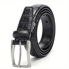 Leather Buckle Belt Men's Business Belt for Suit Pants