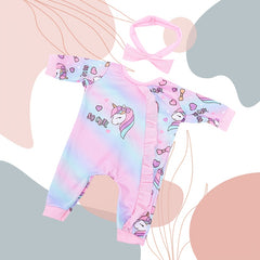 Purple Unicorn Doll Outfit Set with Headband for 18" Dolls